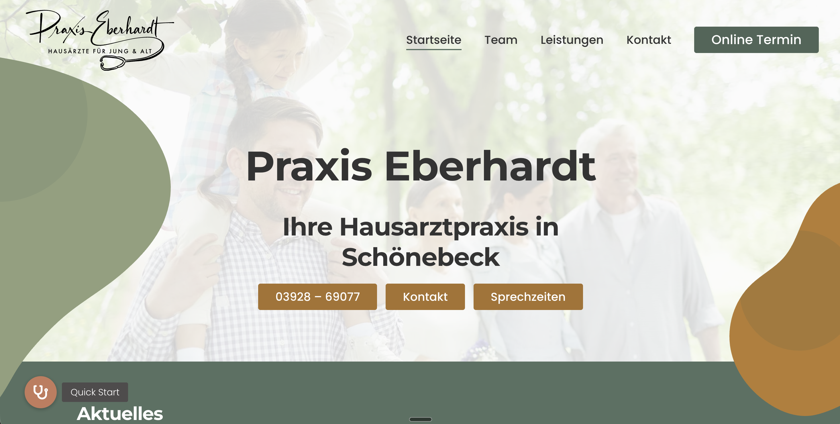 Referenz: Website für Praxis Eberhardt (Hausarztpraxis · Schönebeck)